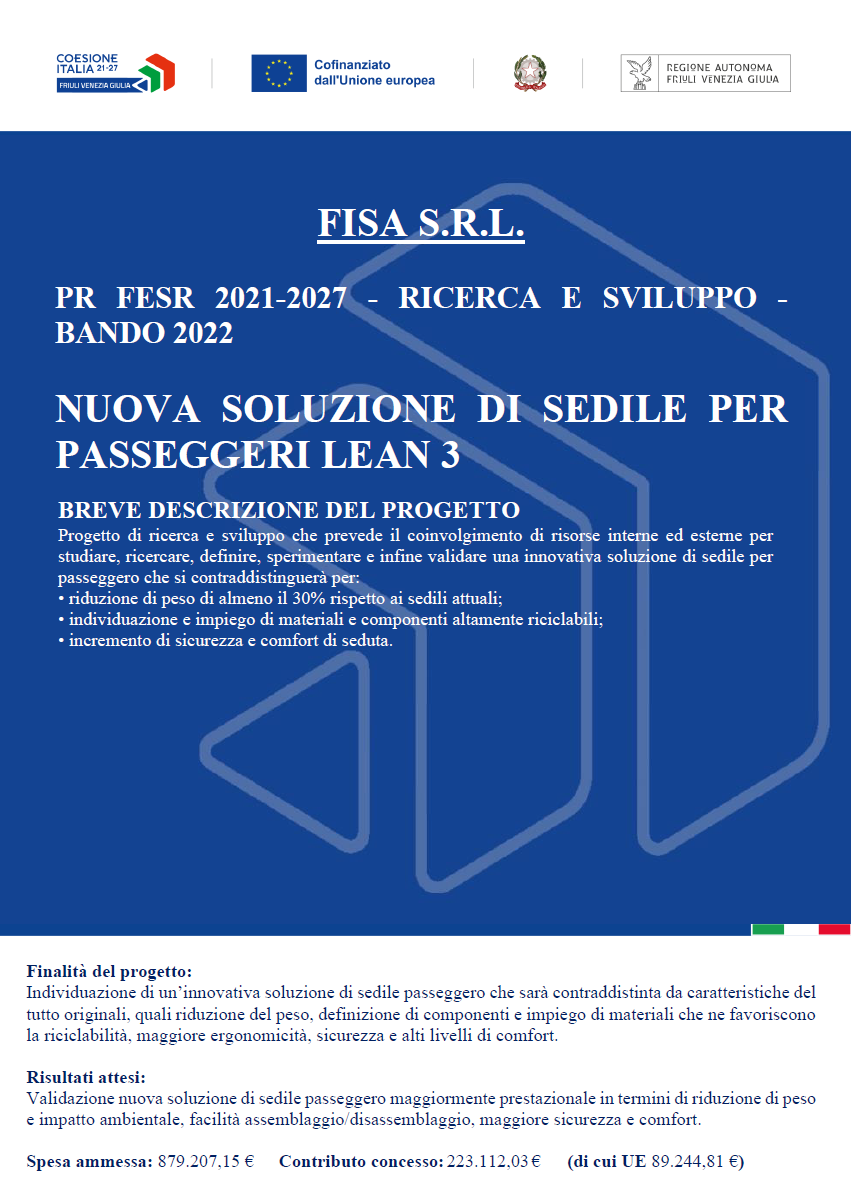 PR FESR 2021-2027 - RICERCA E SVILUPPO - BANDO 2022